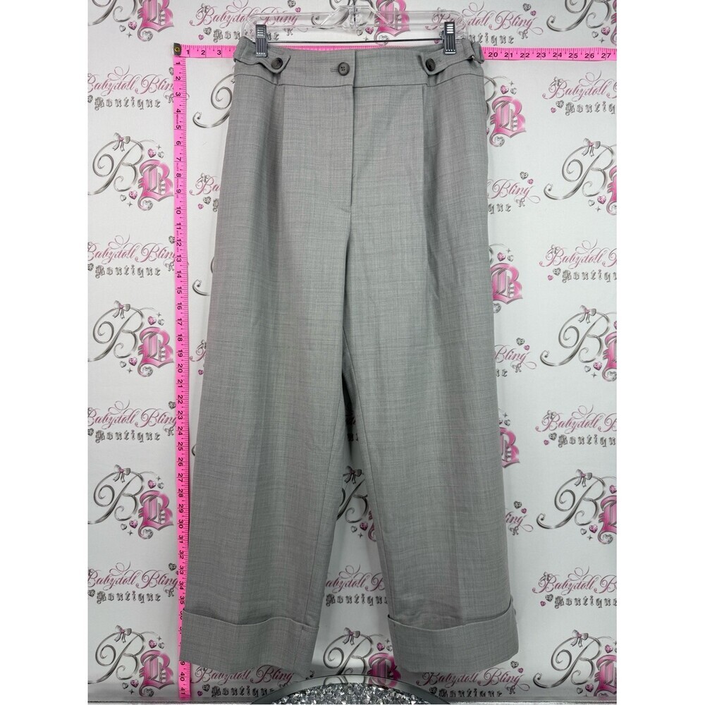 Club Monaco flare pants grey Wide-Leg Dress Pants in Light Gray